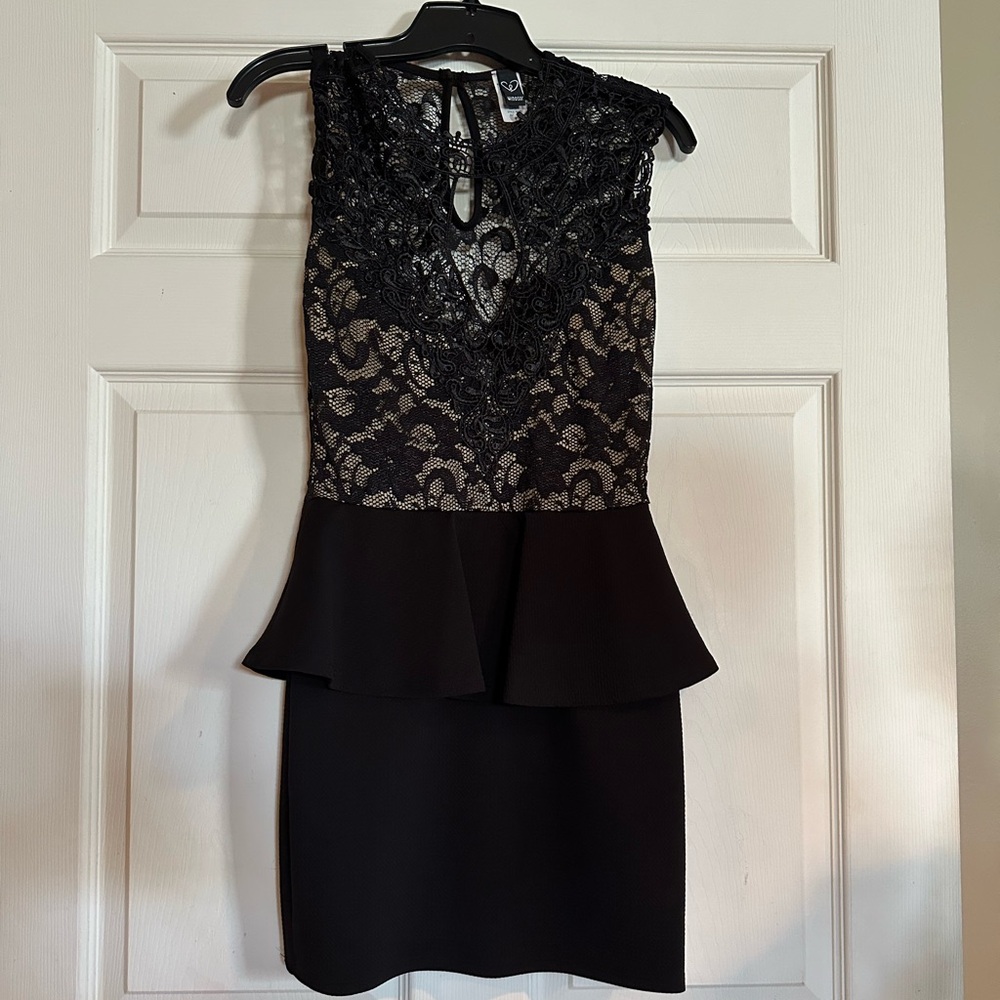 Black dress with lace, size medium